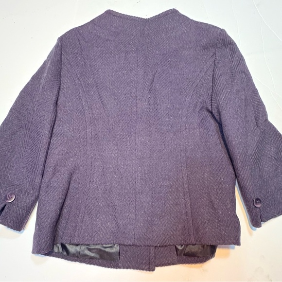 Pendleton Purple Wool Blazer jacket size 12 - Picture 7 of 14